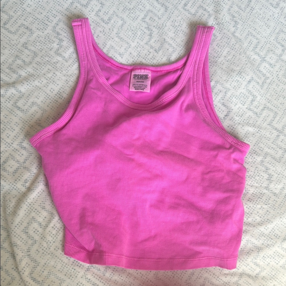 PINK Victoria's Secret Vibrant Pink Crop Top